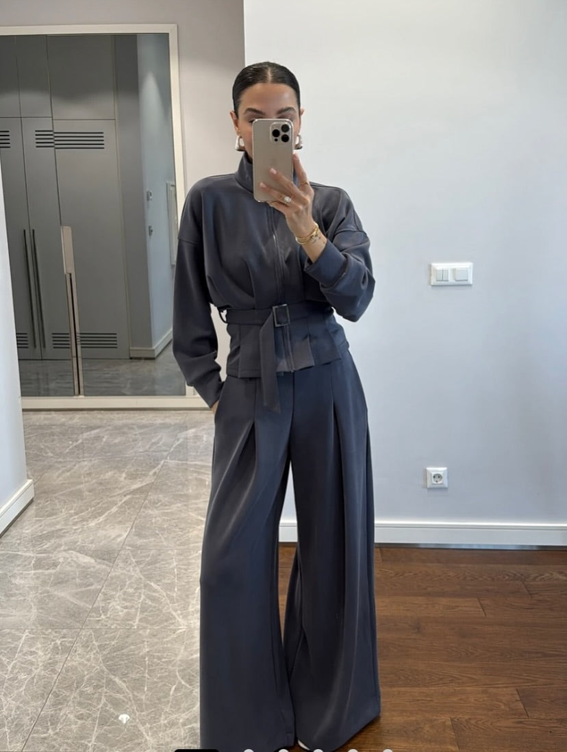 Veste ceinturée Imarelle en modal doux – Élégance au quotidien