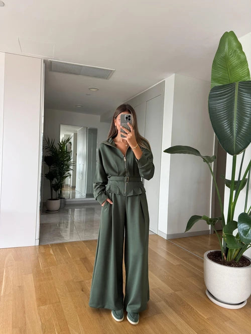 Veste ceinturée Imarelle en modal doux – Élégance au quotidien