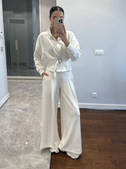 Veste ceinturée Imarelle en modal doux – Élégance au quotidien