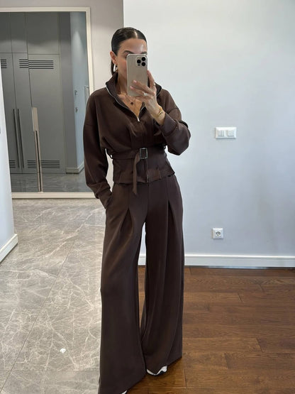 Veste ceinturée Imarelle en modal doux – Élégance au quotidien